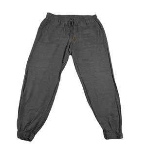 Company Ellen Tracy 100% Linen Pull On Commuter Ankle Jogger Pants Size Medium